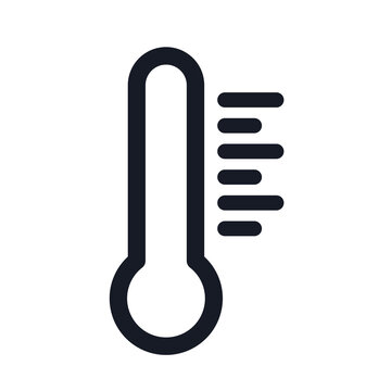 Empty thermometer outline icon