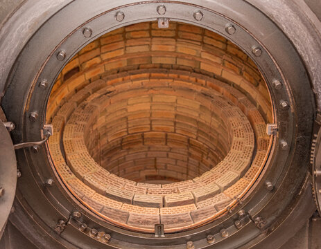 Refractory Brick Lining Inside Industrial Kiln