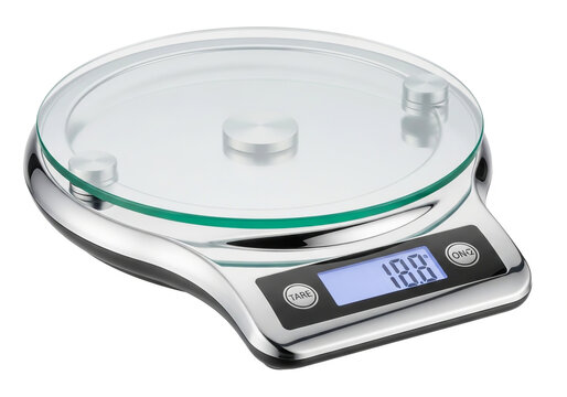 Modern digital kitchen scale for weighing food and ingredients