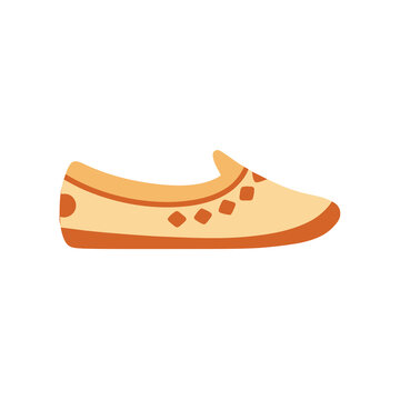 Flat shoe with decorative pattern