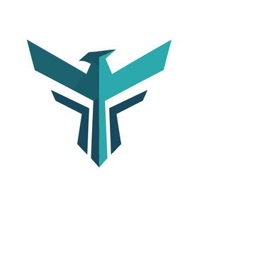 Geometric phoenix logo