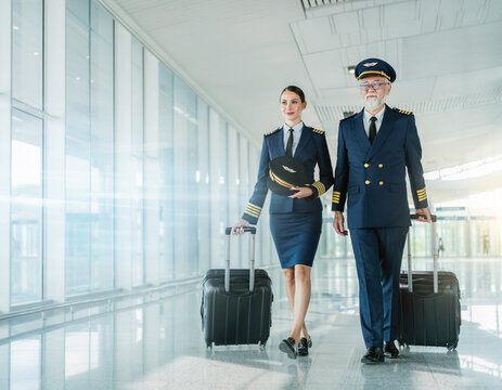 pilot and flight attendant