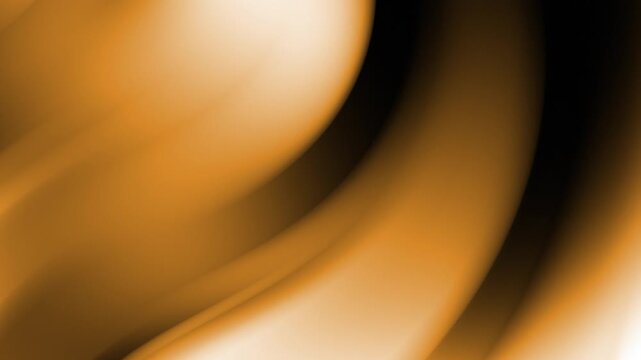 Gold abstract background with flowing liquid curves. Golden wave pattern for luxury design. Smooth metallic gradient style for creative wallpaper and motion graphic.