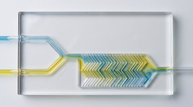 Passive mixing in a herringbone microchannel