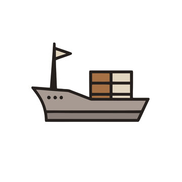 Cargo ship with containers