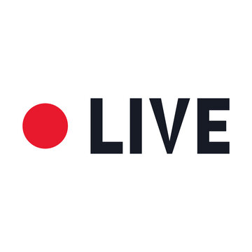 Red dot with dark LIVE text icon