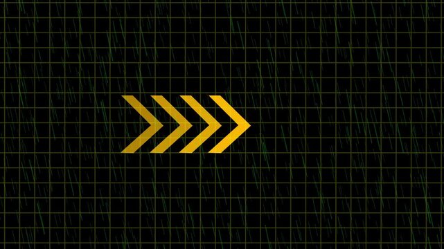 Abstract Right-directional arrow loop animation, arrow sign symbol looping animation direction concept animated, Business growth arrow and graph chart, Business line arrow.