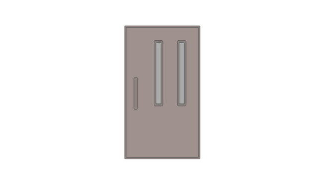 グレーの玄関ドア　建材素材