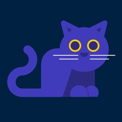 Halloween Cat Icon Illustration Design © Jegos