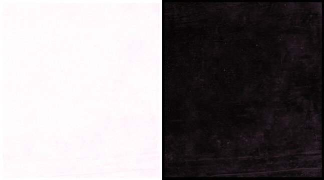 Minimalist split screen background, high contrast black and white textured paper, abstract dual tone composition for graphic design