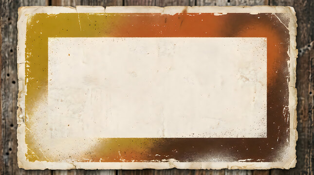 Abstract vintage frame with distressed paint