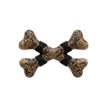 Crossed Bones with Snake Skin Texture and Rope