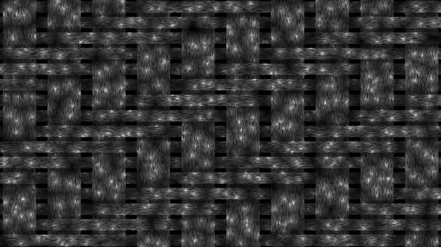 Animated white color shiny circular dots moving with thread texture dark loop able geometrical background