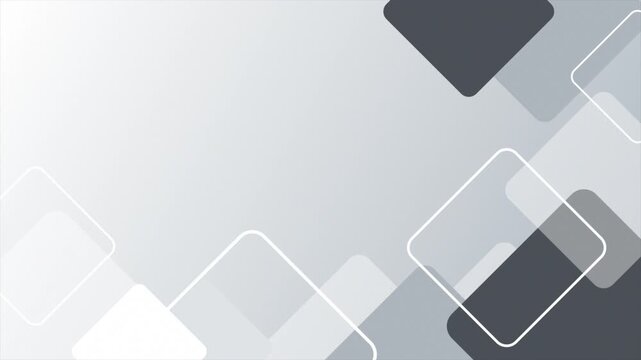 Animated white color simple and classy square shapes gradient design loop able geometrical background