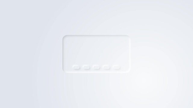 White transparent rectangular box sitting on a clean light background