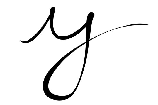 Buchstaben handgeschrieben in Schreibschrift.
