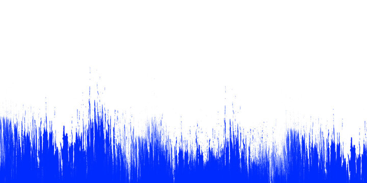 Blue noise waveform pattern with digital audio signal visualization on white background