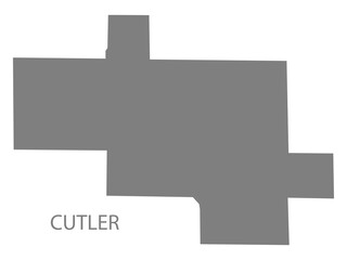 Obraz premium Cutler City Map, California, USA