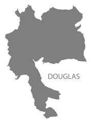 Fototapeta premium Douglas City Map, California, USA