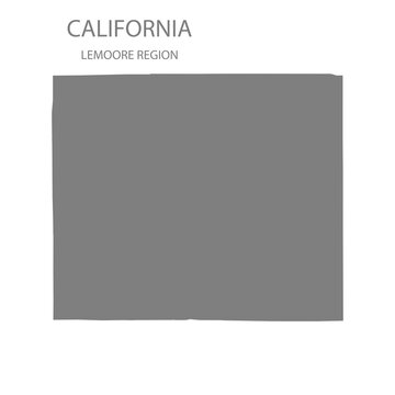 Lemoore Region Map, California, USA