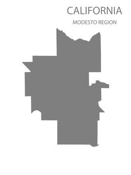 Modesto Region Map, California, USA