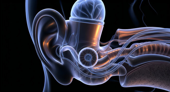 Detailed anatomical visualization of the human inner ear and auditory canal structure