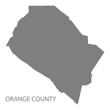 Orange County Map, California, USA