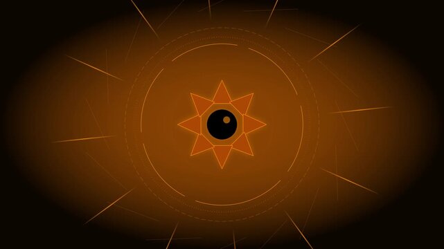 Abstract glowing sun animation stock footage