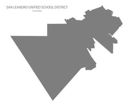 San Leandro Unified School District Map, California, USA