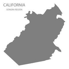 Fototapeta premium Sonora Region Map, California, USA