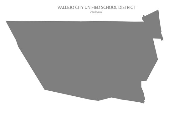 Vallejo City Unified School District Map, California, USA