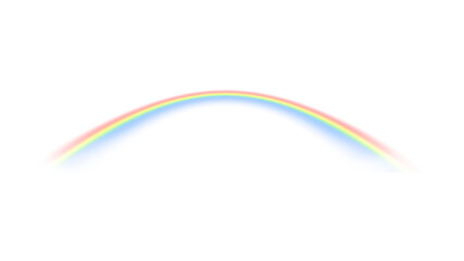 Obraz premium Wide Rainbow Horizon Arch Transparent PNG Illustration for Banner Design