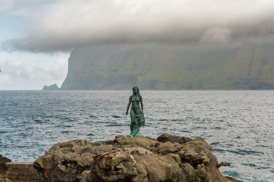 The statue of Kopakonan - The Seal Wife - created by Hans Pauli Olsen