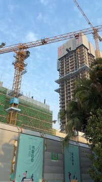 Construction of residential skyscrapers in Shenzhen, China