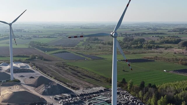 Clean energy generation with solar power field and wind turbine