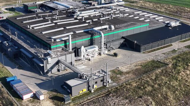 Aerial view of a massive AI data center