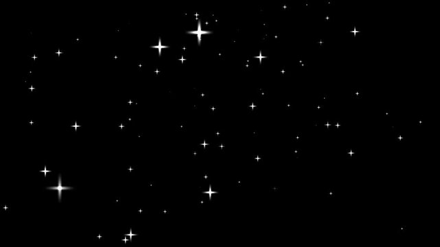 Bright shiny twinkling stars 4k loop abstract background, cosmic starry sky with twinkling stars. Starry night with glowing shinning stars ant 4k video