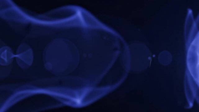 Deep Indigo Blue Ambient Light Leak Soft Atmospheric Glow Flare Overlay For Dramatic Nocturnal Cinematic Scene Mood Lighting In Seamless Loop 4K Ultra High Definition UHD Motion Graphic Background