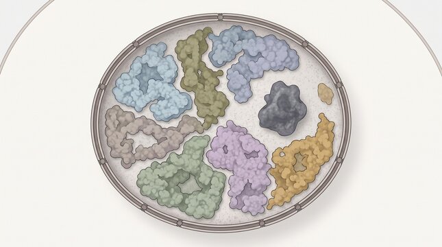 Chromosome territory inside an interphase nucleus