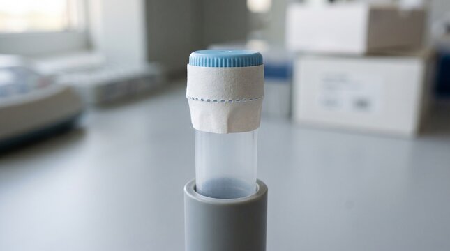 Tamper-evident sample seal under inspection
