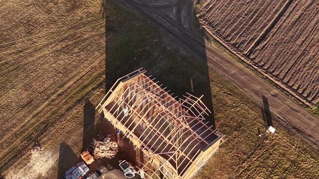 Building a country house on open land