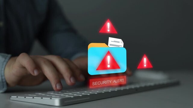 Secure document concept showing protected files, digital archives and confidential business information. Cybersecurity technology provides safe storage, controlled access and data privacy.