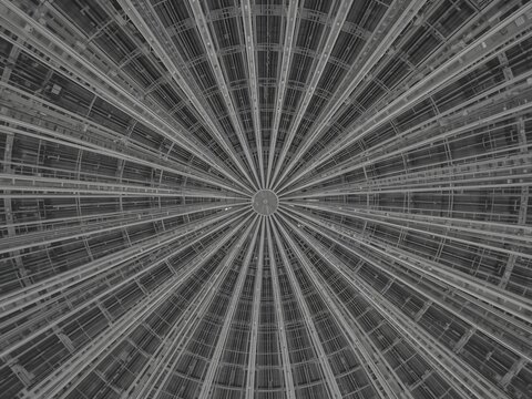 Generative AI depicts a futuristic, symmetrical digital tunnel of intricate patterns