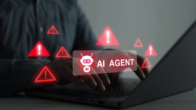 Secure AI agent monitoring digital systems, detecting cyber threats and protecting sensitive data. Artificial intelligence assistant provides security alerts, privacy control and business protection.