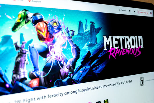 Metroid ravenous video game concept on display