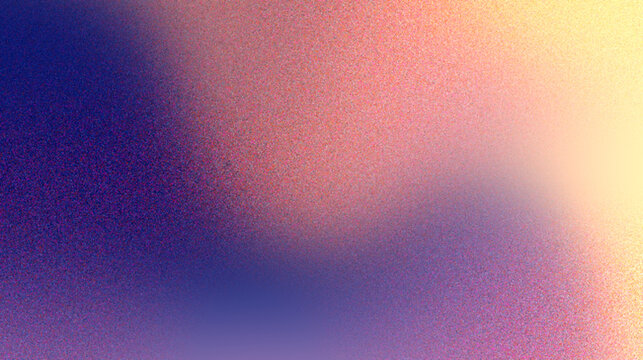 Abstract colorful grain texture with soft blurred gradient and chromatic noise resembling a subtle dune twilight background with atmospheric color variation