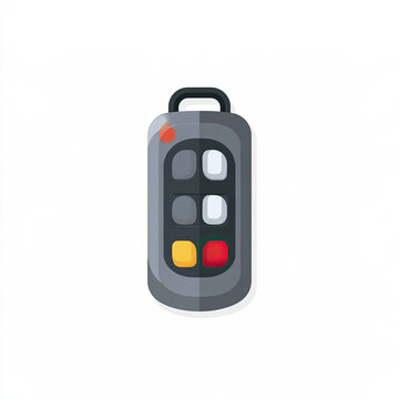 transparent car key remote vector icon illustration