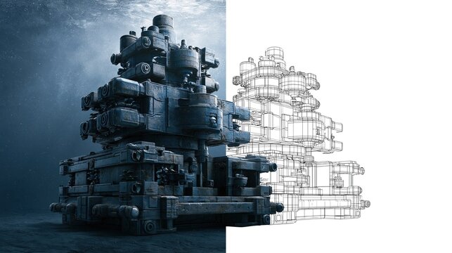 Industrial Complex: Metal Structures and Mechanical Components