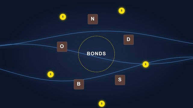 Animated chemistry bonds diagram with rotating atomic elements