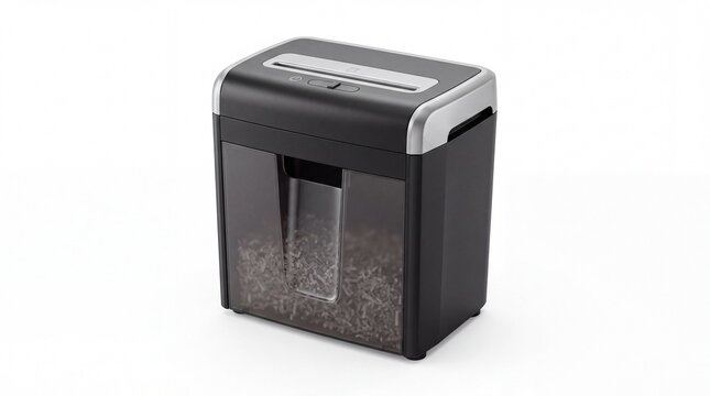 Black modern paper shredder machine for office security